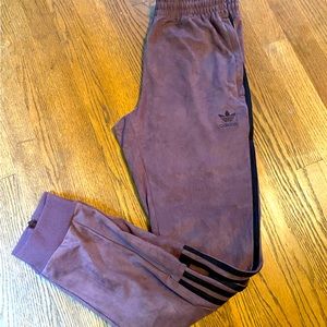 Men’s Adidas plush eggplant purple track pants NWT- -make me an offer